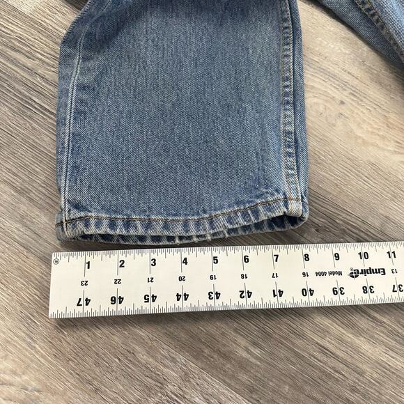 Levi's 505 Red Tab Mid Wash Faded Blue Mens 36 Regular Fit Straight Denim Jeans - Picture 10 of 10